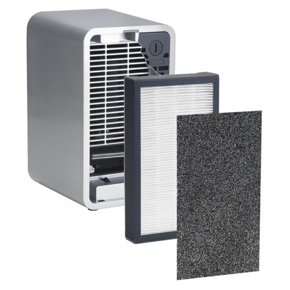 GERMGUARDIAN 3 in 1 Air Purifier Table Top Tower w/2 Bonus Carbon Filters, Gray - Picture 5 of 8